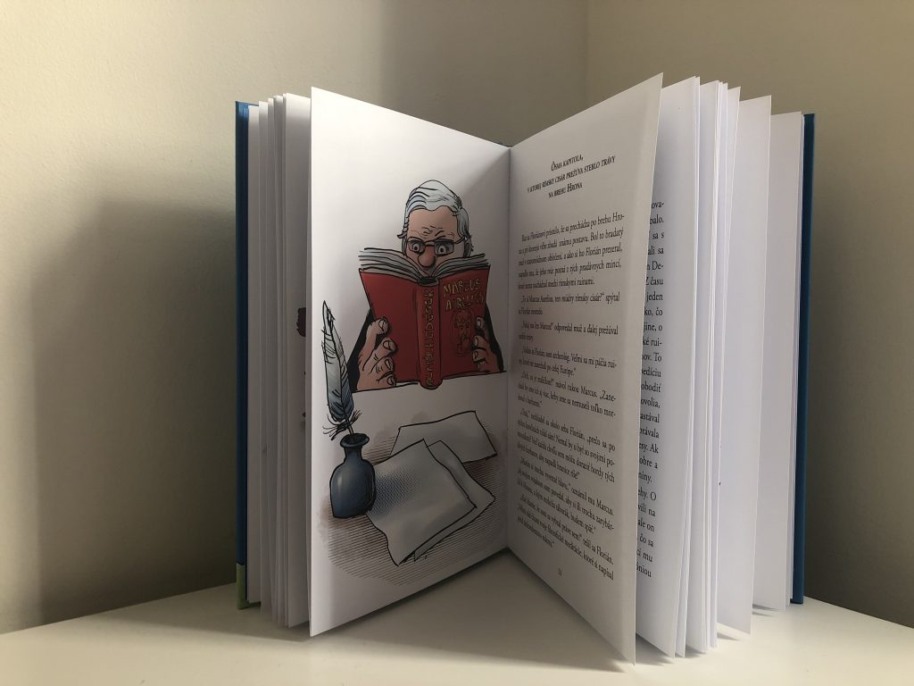 Romer zachranca rozpravok - vnútro Romer číta